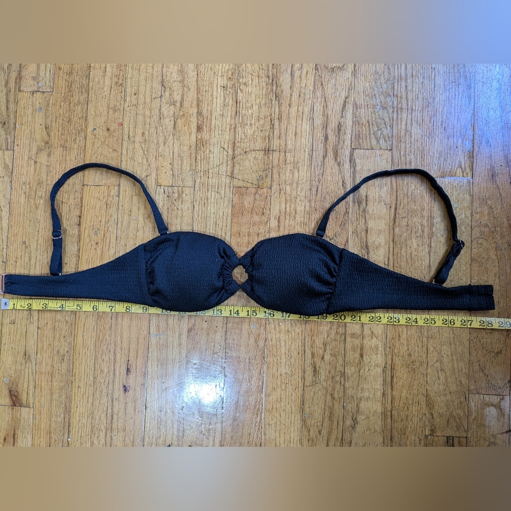 NWOT Anthropologie Black Bikini Top Small